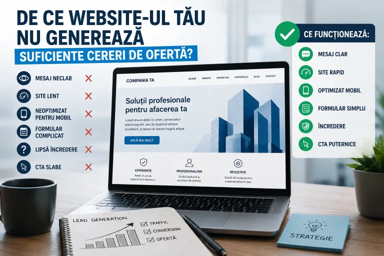 De ce website ul companiei tale nu generează suficiente cereri de ofertă