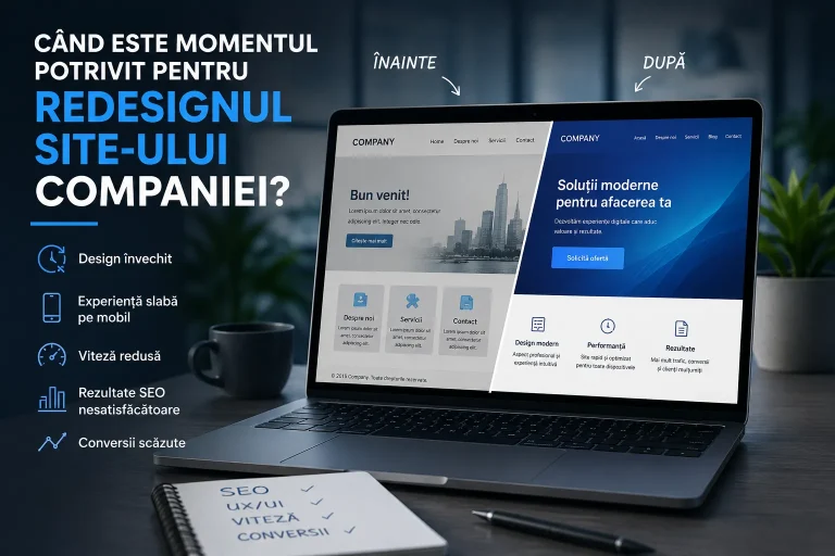 redesignul site ului companiei